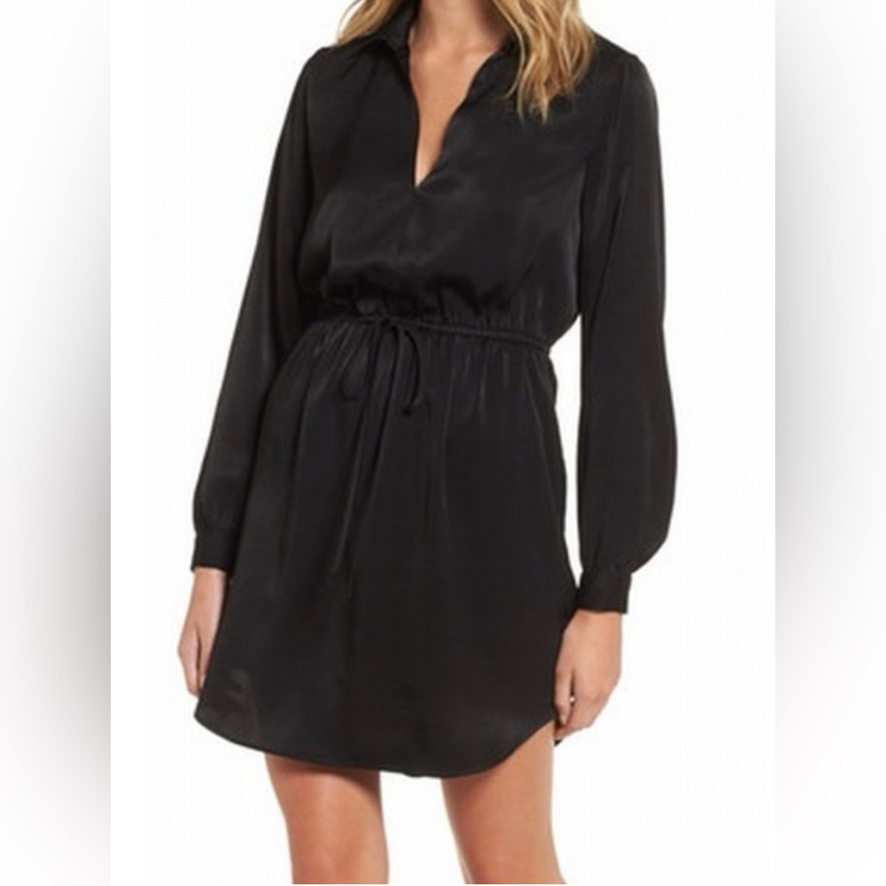 Black fall long sleeve dress